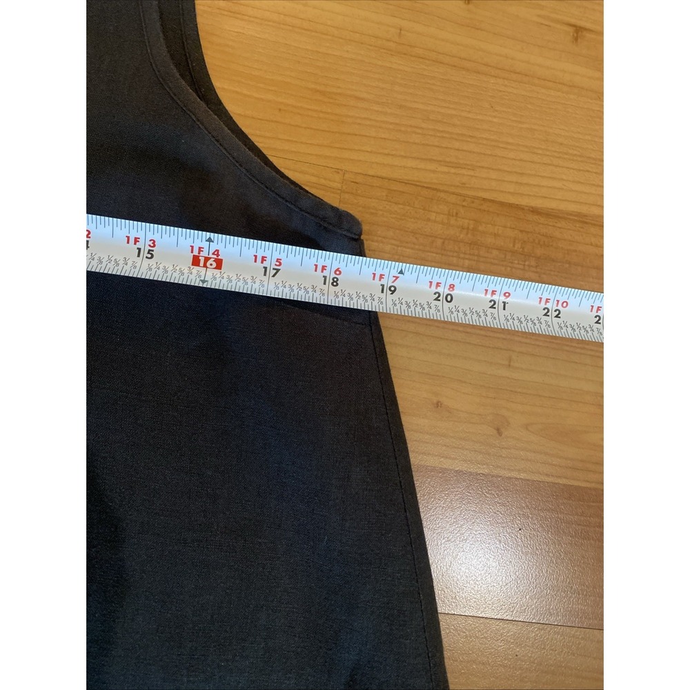 Oysho 100% Linen Dress Size Medium Black Knee Length Sundress Beach Resort - Picture 9 of 12